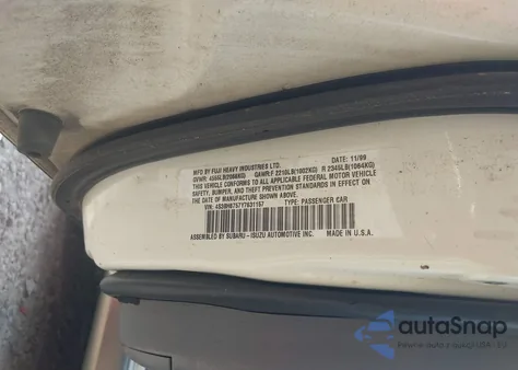 2000 Subaru Outback из США, поврежденный, VIN 4S3BH6757Y7631157